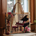 ose Garden Piano Quilted Tote 🎹🌹